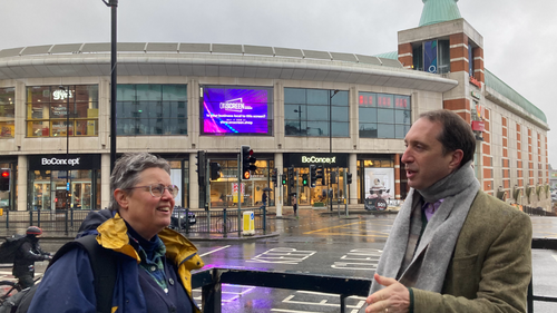 Janet and Cllr Matthew at the O2 Centre